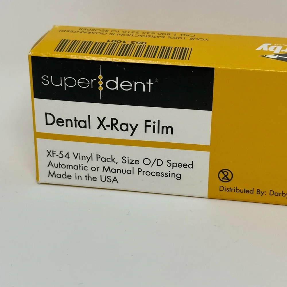 XF-54 Super Dent Dental X-Ray Film #0 100/Bx 9521091 D Speed by Darby P5